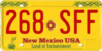 NM license plate 268SFF