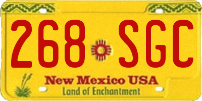 NM license plate 268SGC