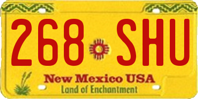 NM license plate 268SHU