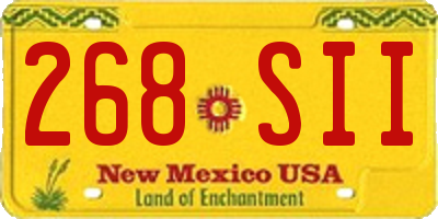 NM license plate 268SII