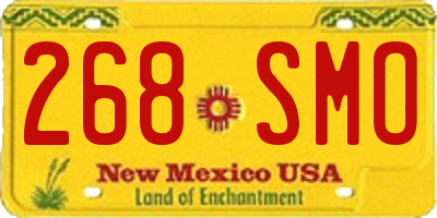 NM license plate 268SMO