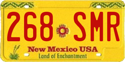 NM license plate 268SMR