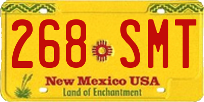 NM license plate 268SMT