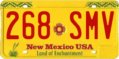 NM license plate 268SMV