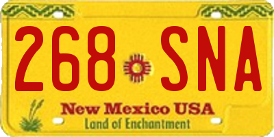 NM license plate 268SNA