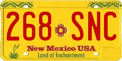 NM license plate 268SNC