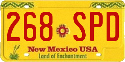 NM license plate 268SPD