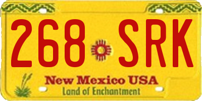 NM license plate 268SRK
