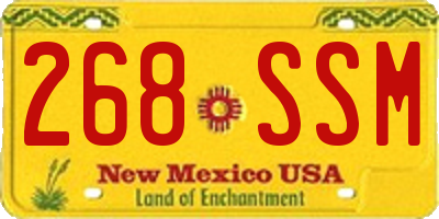 NM license plate 268SSM
