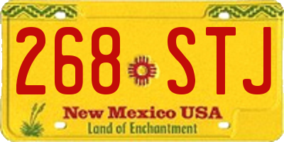 NM license plate 268STJ