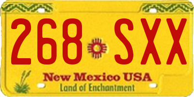 NM license plate 268SXX