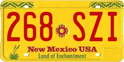 NM license plate 268SZI