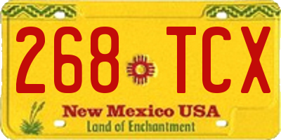 NM license plate 268TCX