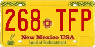 NM license plate 268TFP