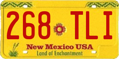 NM license plate 268TLI