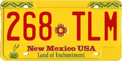 NM license plate 268TLM