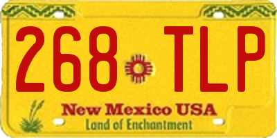NM license plate 268TLP