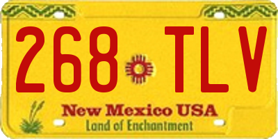 NM license plate 268TLV