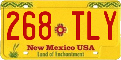 NM license plate 268TLY