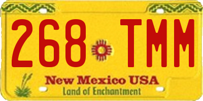 NM license plate 268TMM