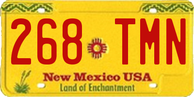 NM license plate 268TMN