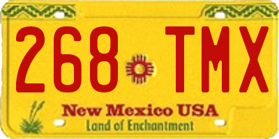 NM license plate 268TMX
