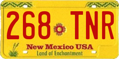 NM license plate 268TNR