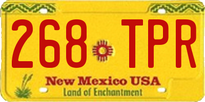 NM license plate 268TPR