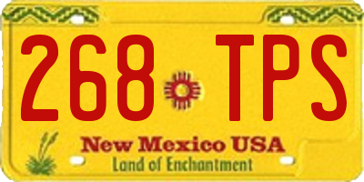 NM license plate 268TPS