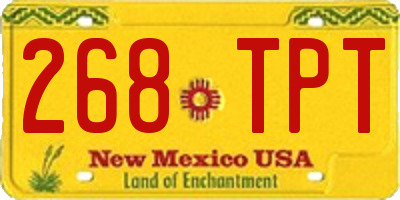 NM license plate 268TPT