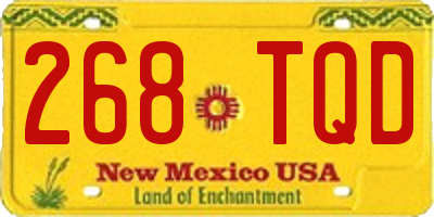 NM license plate 268TQD