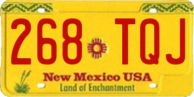 NM license plate 268TQJ