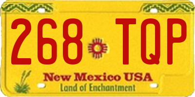 NM license plate 268TQP