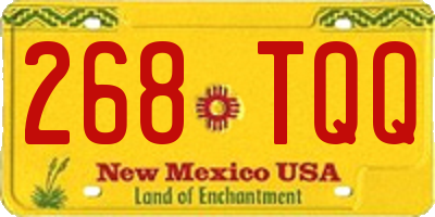 NM license plate 268TQQ