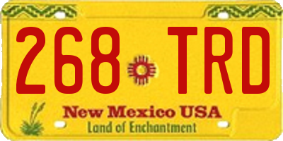 NM license plate 268TRD