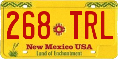 NM license plate 268TRL