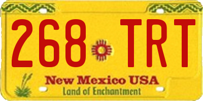 NM license plate 268TRT