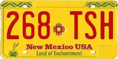 NM license plate 268TSH