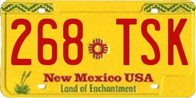 NM license plate 268TSK