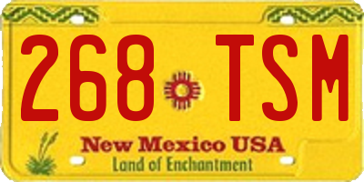 NM license plate 268TSM