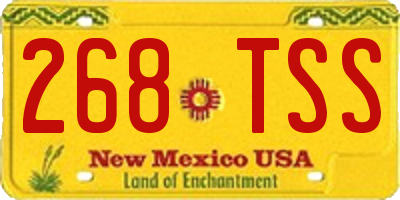 NM license plate 268TSS