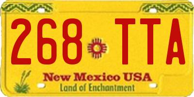 NM license plate 268TTA