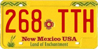 NM license plate 268TTH
