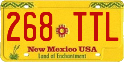 NM license plate 268TTL