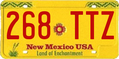 NM license plate 268TTZ