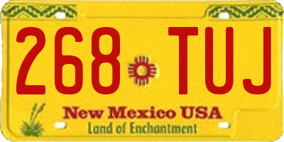 NM license plate 268TUJ
