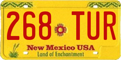 NM license plate 268TUR