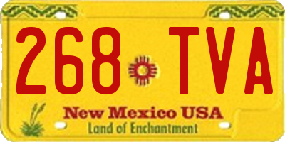 NM license plate 268TVA