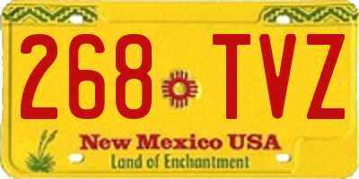 NM license plate 268TVZ