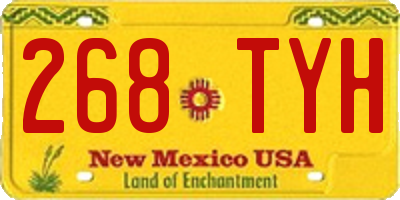 NM license plate 268TYH